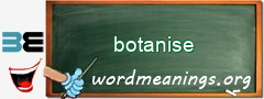WordMeaning blackboard for botanise